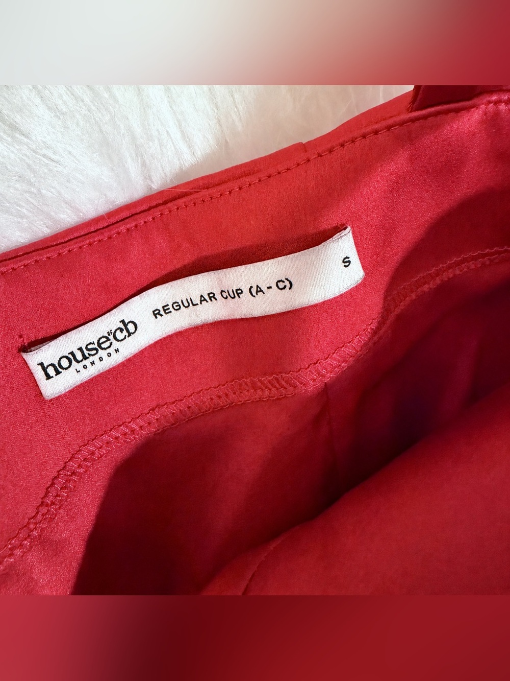 House of CB Dainty Scarlet Red Satin Square Neck A-Line Mini Dress S NWOT - Picture 4 of 14
